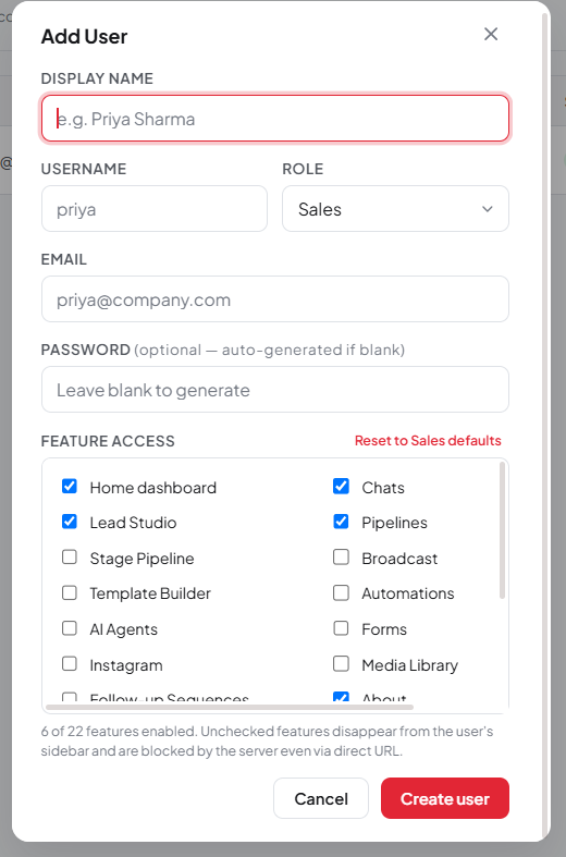 Figure 8. Add user